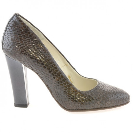 Elegantné dámske topánky 1214 hnedé croco