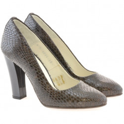 Elegantné dámske topánky 1214 hnedé croco