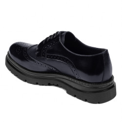 Elegantné pánske topánky 972 lak indigo kombinované