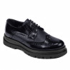 Elegantné pánske topánky 972 lak indigo kombinované