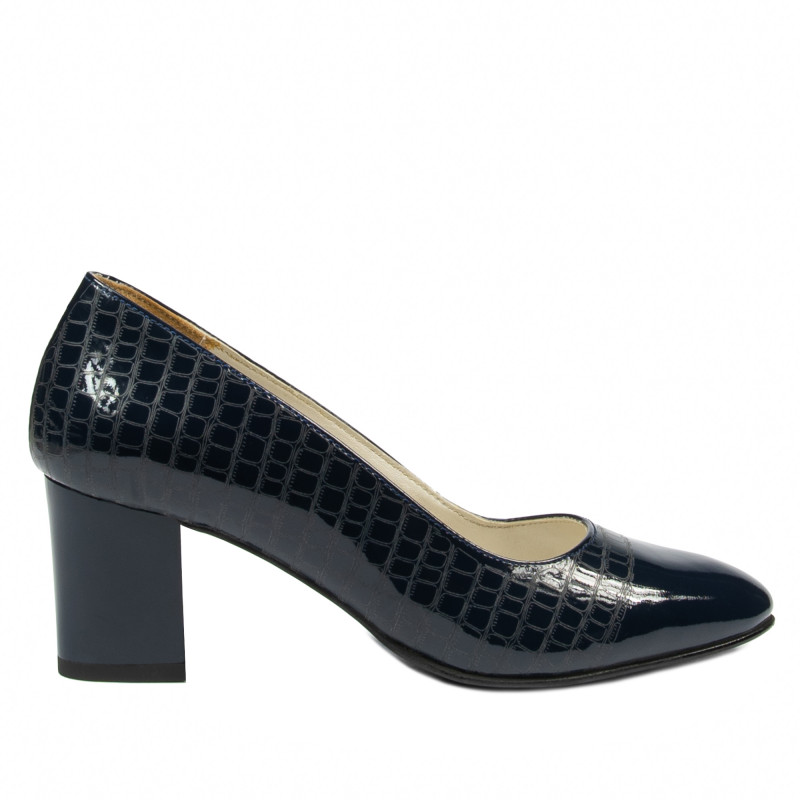 Elegantné dámske topánky 1268 lak indigo
