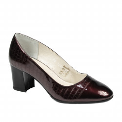 Elegantné dámske topánky 1268 lak bordová