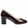 Elegantné dámske topánky 1268 lak bordová