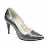 Elegantné dámske topánky 1246 sivé metalické