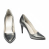 Elegantné dámske topánky 1246 sivé metalické