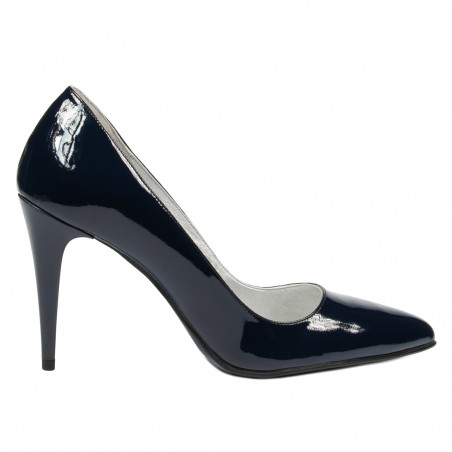 Elegantné dámske topánky 1246 lak indigo