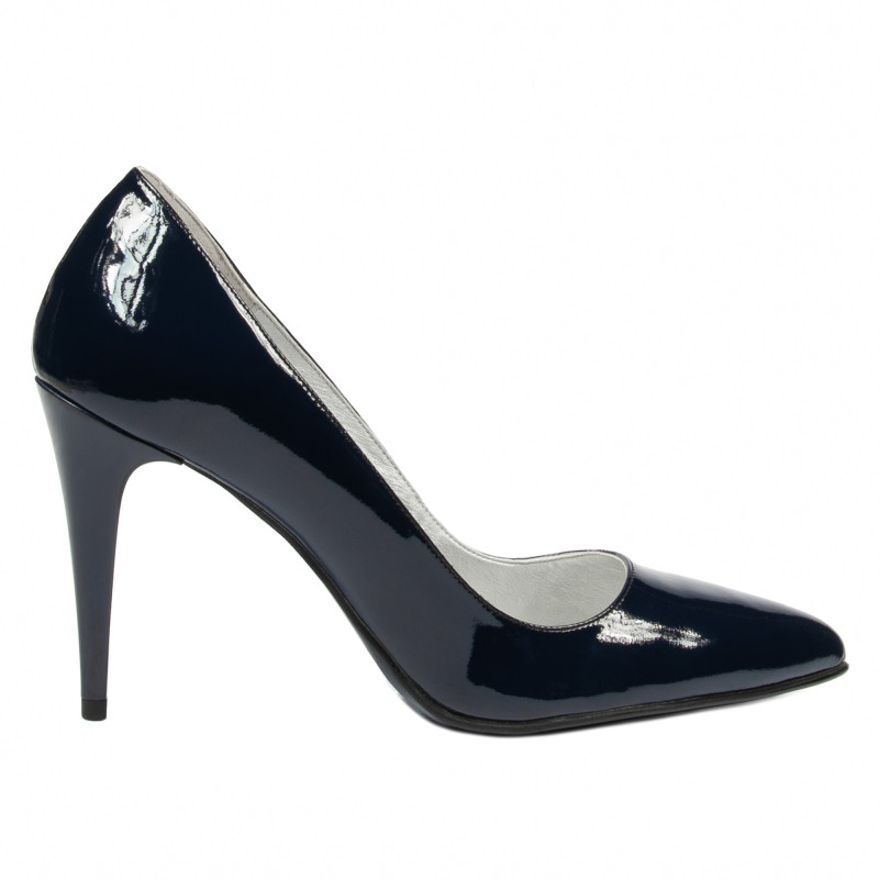 Elegantné dámske topánky 1246 lak indigo