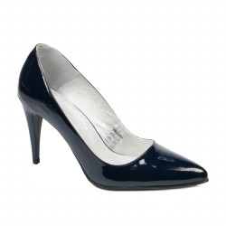 Elegantné dámske topánky 1246 lak indigo