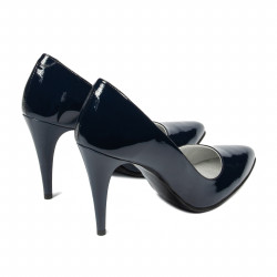 Elegantné dámske topánky 1246 lak indigo