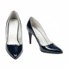 Elegantné dámske topánky 1246 lak indigo
