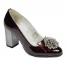 Elegantné dámske topánky 1272 lak bordo