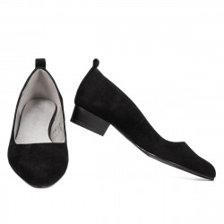 Dámske elegantné/ležérne topánky 1285 čierna antilopa