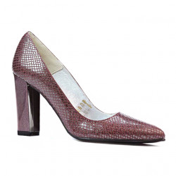 Dámske elegantné topánky 1261 pitón bordó