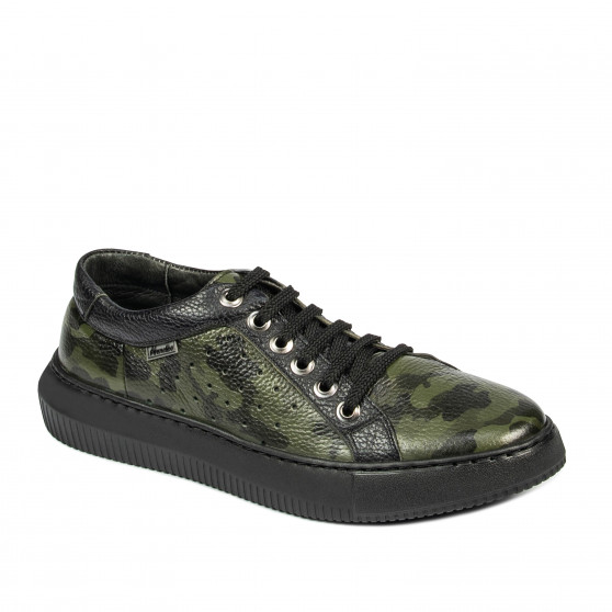 Pánska obuv casual/športová 841-1 zelený maskáč