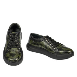Pánska obuv casual/športová 841-1 zelený maskáč