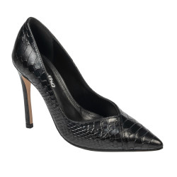 Elegantné dámske topánky 1330 čierne croco