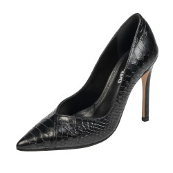 Elegantné dámske topánky 1330 čierne croco