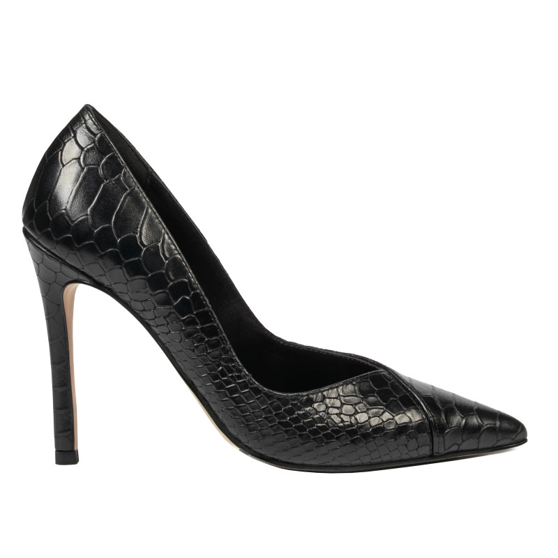 Elegantné dámske topánky 1330 čierne croco