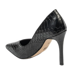 Elegantné dámske topánky 1330 čierne croco