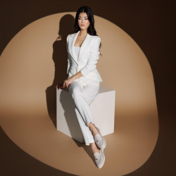 Dámske mokasíny 6082 biela porcelán