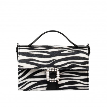Dámska kabelka do ruky 039g 01 cavallino zebra