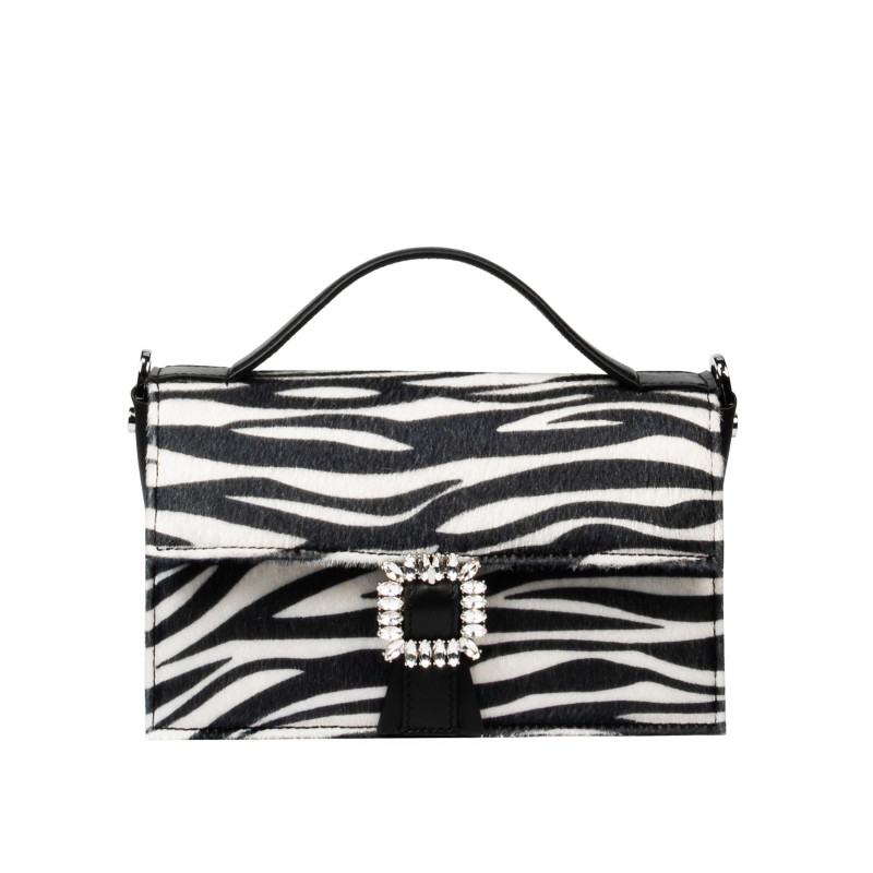 Dámska kabelka do ruky 039g 01 cavallino zebra