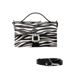 Dámska kabelka do ruky 039g 01 cavallino zebra