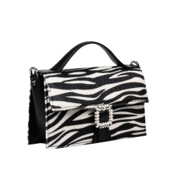 Dámska kabelka do ruky 039g 01 cavallino zebra