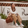Dámske športové topánky 6088 biela + béžová lifestyle