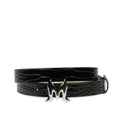 Dámsky opasok 41-1m croco lak čierny