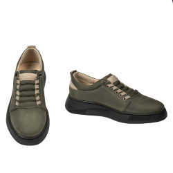 Športové topánky pre teenagerov 8006 bufo khaki kombinované