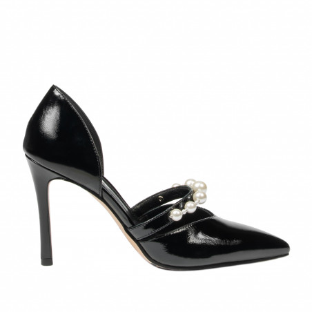 Elegantné dámske topánky 1350 čierny lak