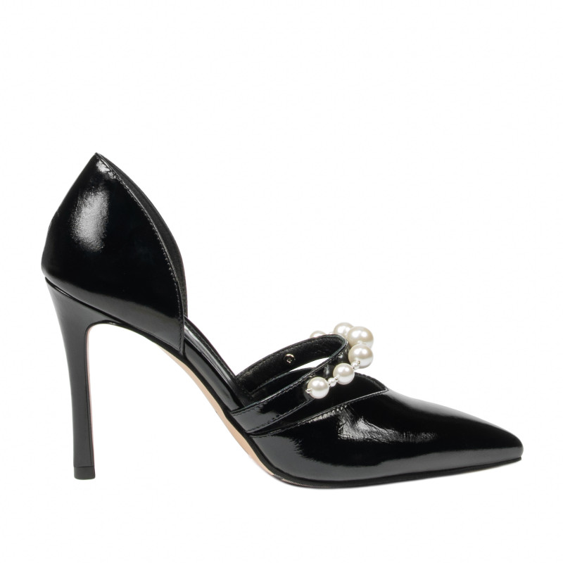 Elegantné dámske topánky 1350 čierny lak