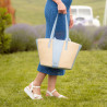 Dámska plážová taška 044g 01 blue sky+rafia lifestyle