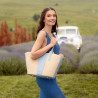 Dámska plážová taška 044g 01 blue sky+rafia lifestyle
