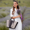 Dámska plážová taška 044g 01 rafia noir lifestyle
