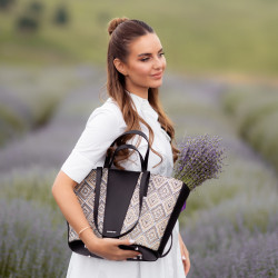 Dámska plážová taška 044g 01 rafia noir lifestyle