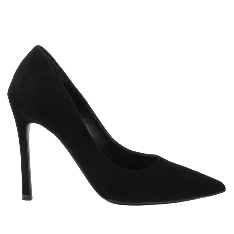 Elegantné dámske topánky 1302 čierny velúr
