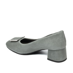 Elegantné dámske topánky 1321 sivý velúr