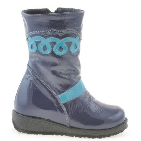 Detské čižmy 23c lak indigo+bleu