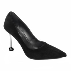 Elegantné dámske topánky 1357 čierny velúr
