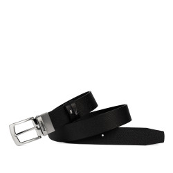 Pánsky opasok 71b dvojfarebný čierny+čierny kaviár