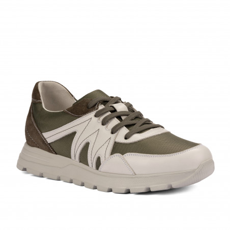 Pánska obuv casual/sport 997 kaki kombinovaná