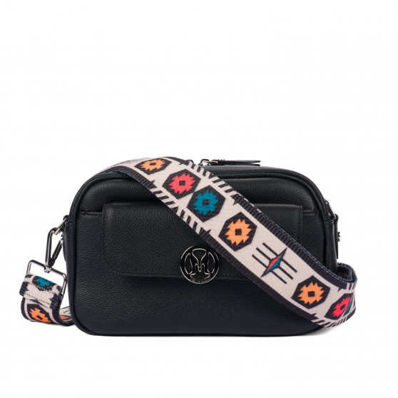 Dámska ramenná taška 014g 01 biz čierna