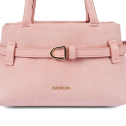 Dámska kabelka do ruky 056g camoscio baby pink