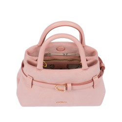 Dámska kabelka do ruky 056g camoscio baby pink