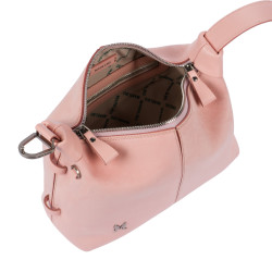 Dámska kabelka do ruky 037-1g 01 camoscio baby pink