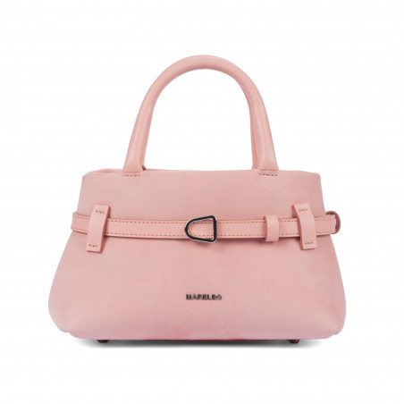 Dámska kabelka do ruky 056g 01 camoscio baby pink