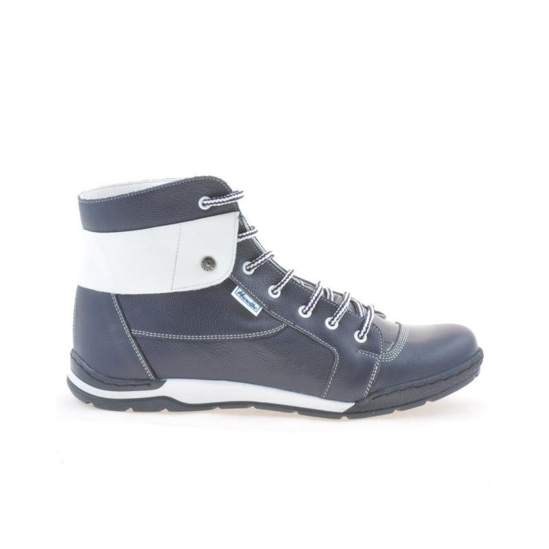 Pánske topánky 421 indigo+biela