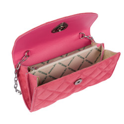 Dámska kabelka na rameno 048g 01 semišová ružová barbie